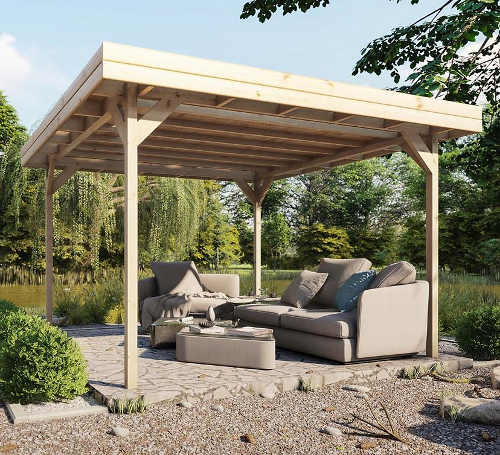 Dřevěná zahradní pergola 3,5 x 3,5m