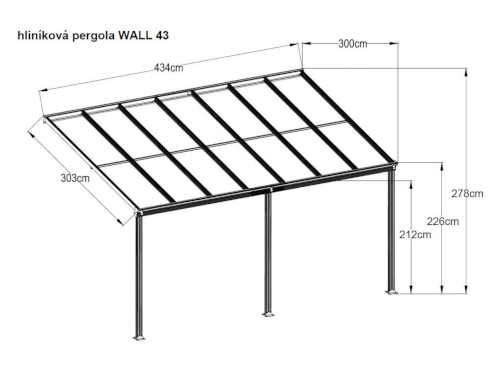 kvalitní hliníková zahradní pergola