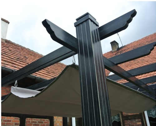 kovová zahradní moderní pergola