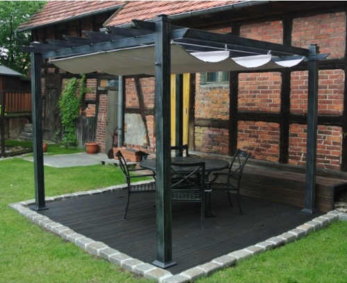 pergola se stahovací střechou